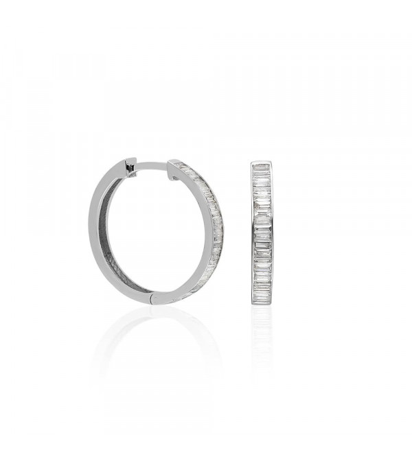 Pendientes Baguette 1,10 | Diamantes - Joyeria - Exclusivos pendientes de oro blanco con diamantes