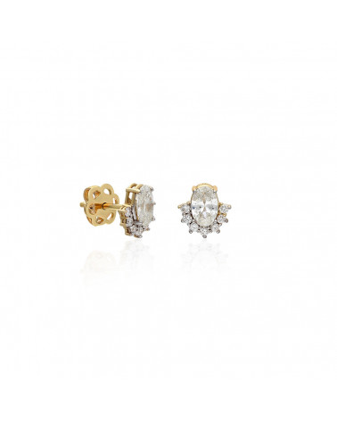 Pendientes Barcelona 0,74 | Diamantes - Joyeria - Pendientes con diamantes ovales