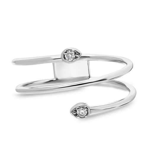 Comprar anillo de oro blanco con diamantes en Sitges | Staring