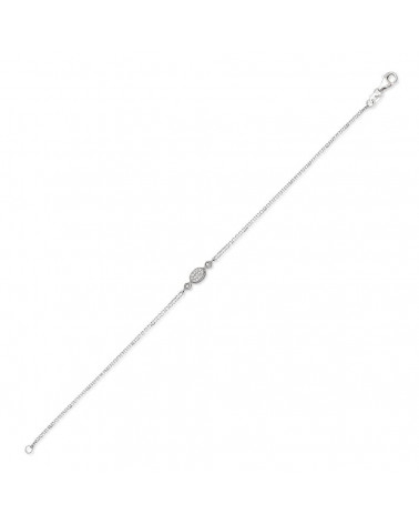 Comprar pulsera de oro blanco económica con diamantes | Staring