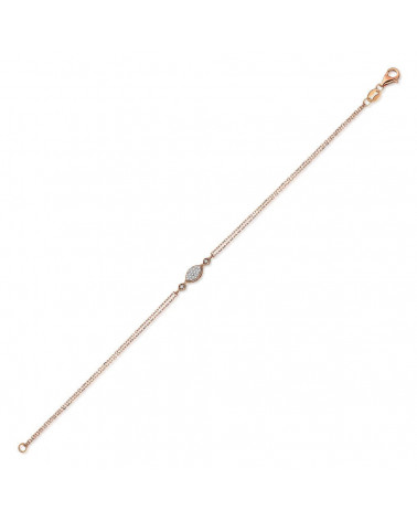 Comprar pulsera de oro rosa económica con diamantes | Staring