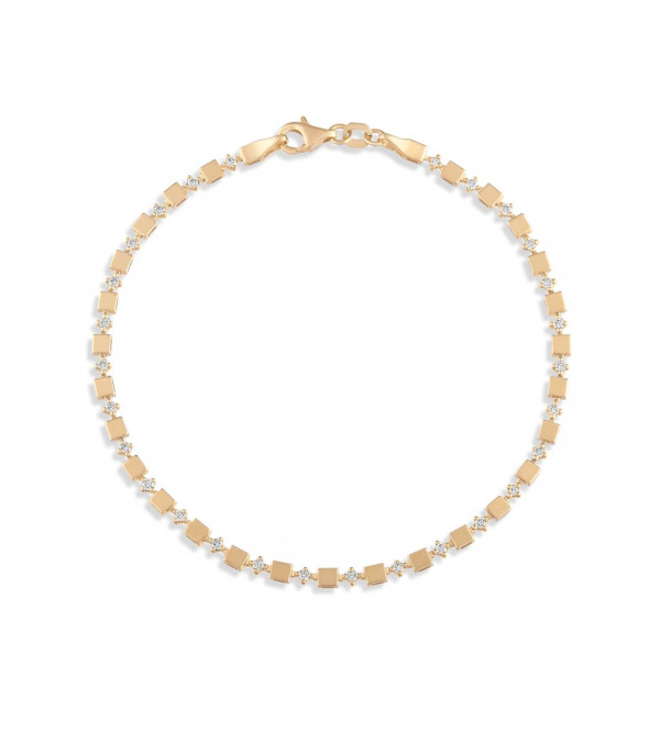 Comprar pulsera de oro amarillo económica con diamantes | Staring