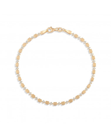 Comprar pulsera de oro amarillo económica con diamantes | Staring