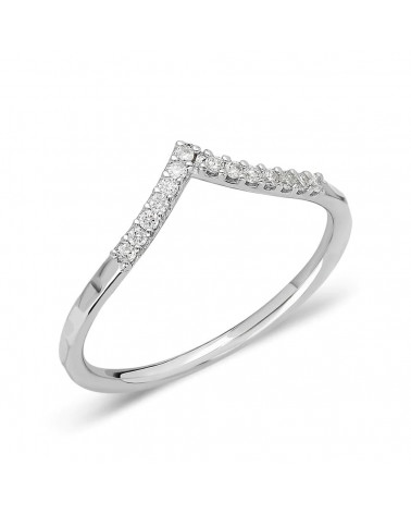 Anillo de oro en forma de punta con diamantes | Staring