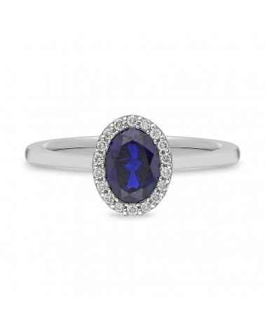 Anillos de compromiso de oro con diamantes y zafiros | Staring