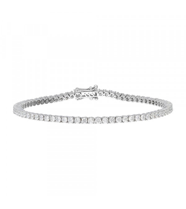 Pulseras Riviere de oro blanco con diamantes Barcelona | Staring