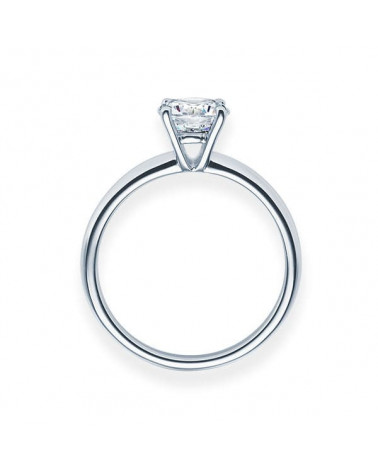 Anillo de compromiso original con un diamante artificial ético