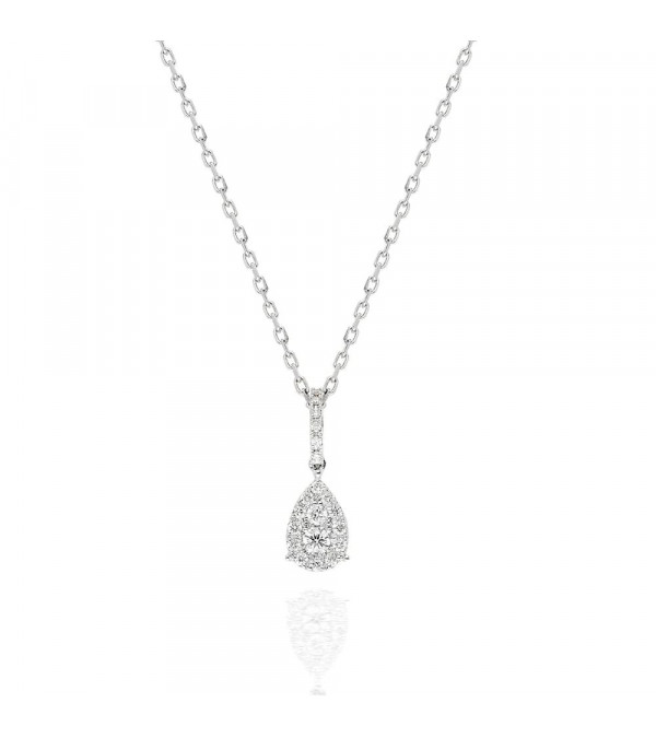 Collares de oro de 18 quilates con diamantes lagrima | Staring