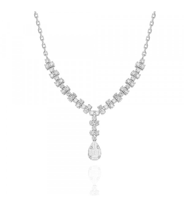 Collares de oro blanco de 18 quilates con diamantes | Staring