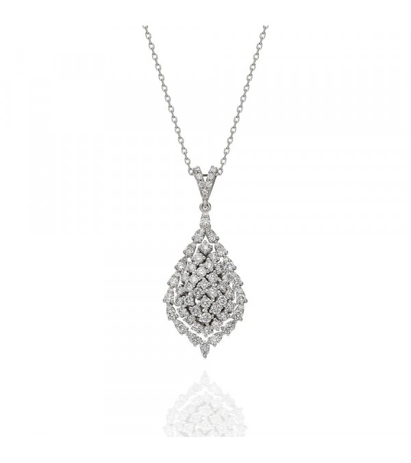 Collares de oro blanco de 18 quilates con diamantes | Staring