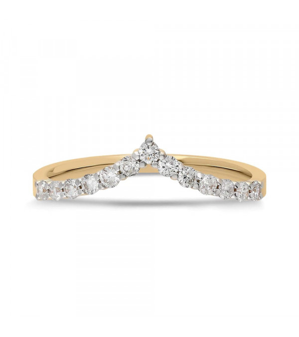 Anillo de compromiso con diamantes en forma de pico | Staring