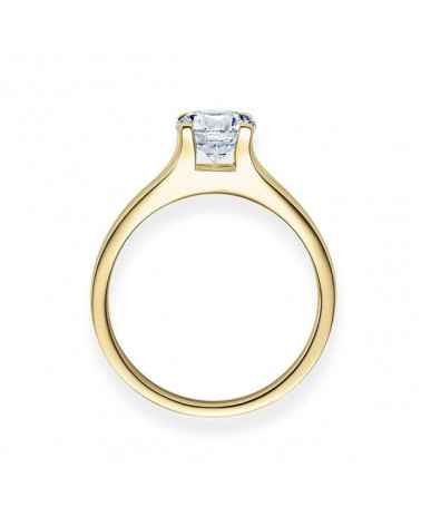 Anillo de compromiso de oro con diamante artificial | Staring