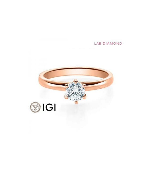 Anillo de pedida con diamante sintético en Madrid | Staring