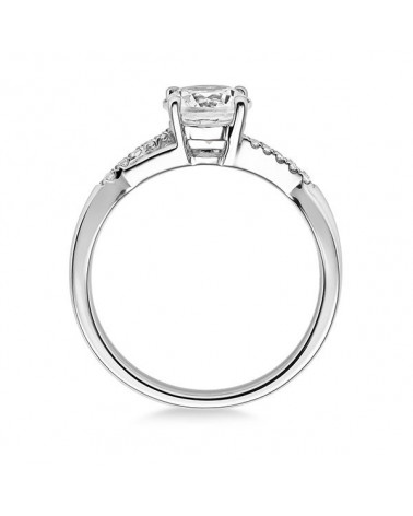 Anillo de compromiso entrelazado con diamantes artificiales | Staring