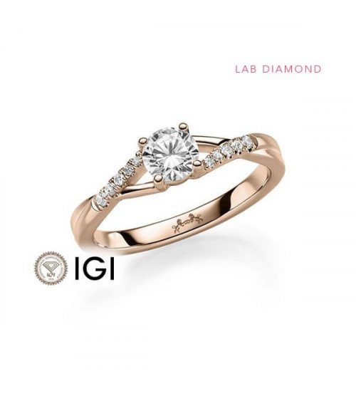 Anillo de compromiso con diamantes de laboratorio Málaga | Staring