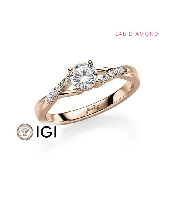 Anillo de compromiso con diamantes de laboratorio Málaga | Staring