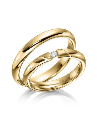 Alianzas de boda en Tenerife en oro amarillo de 14 y 18k I Staring
