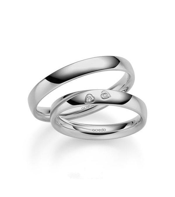Anillos de boda originales en Tenerife de Platino  con un diamante talla brillante IStaring