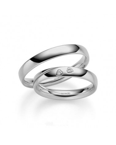 Anillos de boda originales en Tenerife de Platino  con un diamante talla brillante IStaring