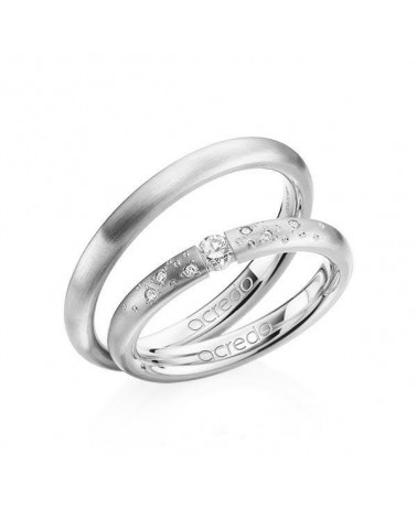 Anillos de boda firmamento en Tenerife en oro blanco I Staring