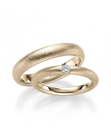 Alianzas de boda clásicas en oro rosa con un toque original