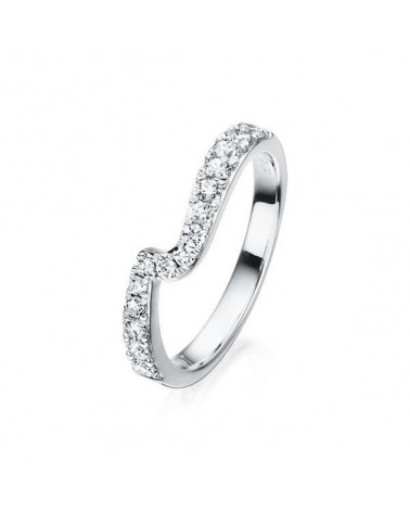 Anillo con diamantes curvado para combinar con compromiso | Staring