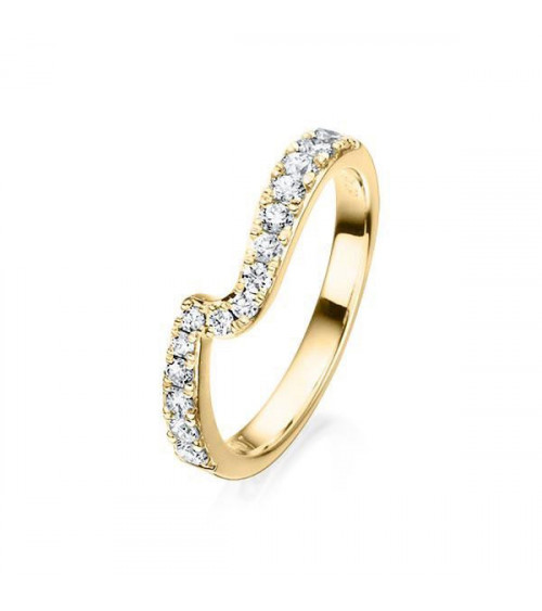 Anillos de boda con diamantes para combinar con el de compromiso