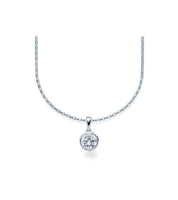 Aros económicos de oro blanco de 18 quilates con diamantes