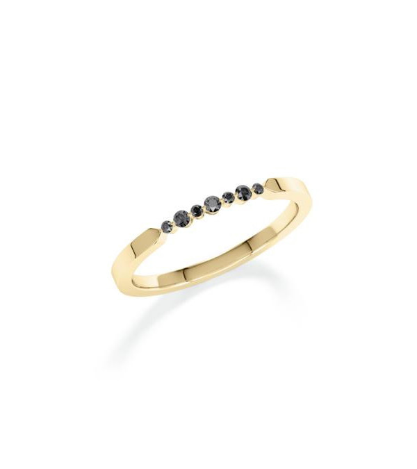 Anillo de oro con exclusivos diamantes negros | Staring