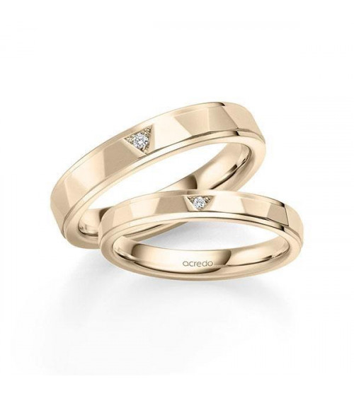 Anillos de boda de oro rosa con diamantes naturales en Madrid | Staring