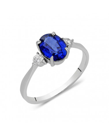 Anillos de compromiso de oro con esmeraldas y diamantes | Staring