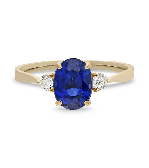 Anillos de compromiso de oro con esmeraldas y diamantes | Staring