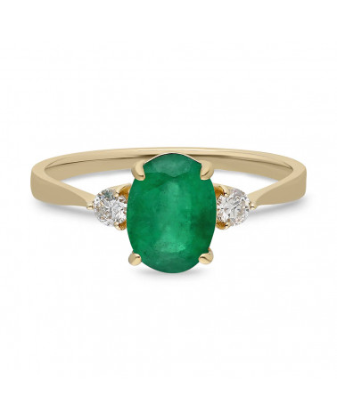 Emerald and Diamond Gold Engagement Rings | Staring