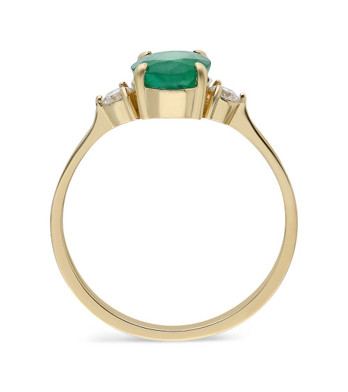 Emerald and Diamond Gold Engagement Rings | Staring