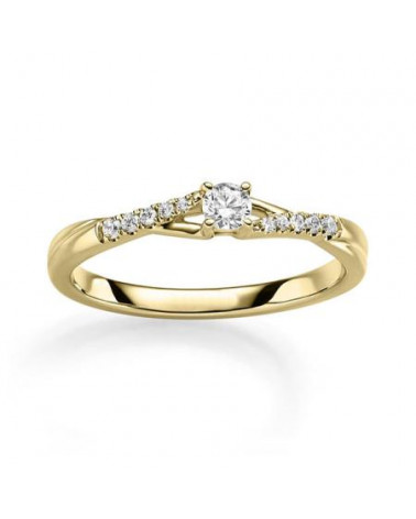 Original anillo de compromiso en Vigo de oro amarillo | Staring