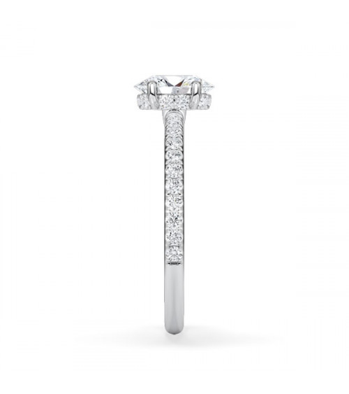 Lab-grown diamond pavé engagement rings