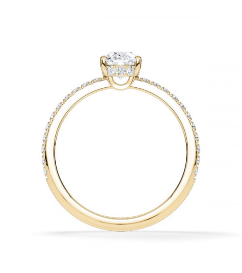 Lab-grown diamond pavé engagement rings