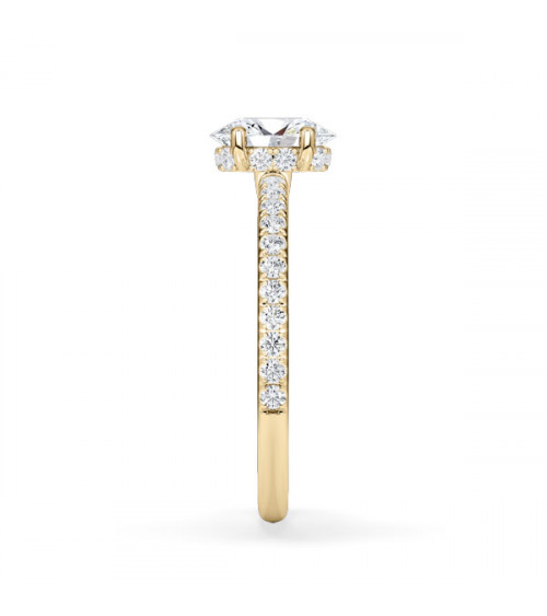 Anillos en oro amarillo de compromiso con oval lab diamond | Staring