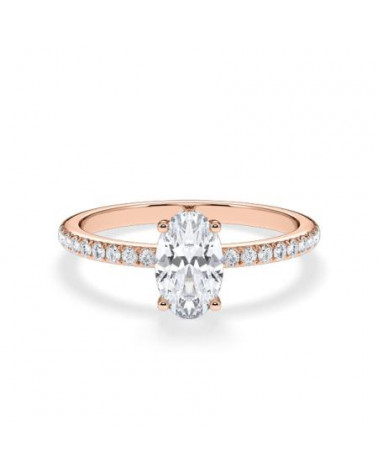 Lab-grown diamond hidden halo engagement rings