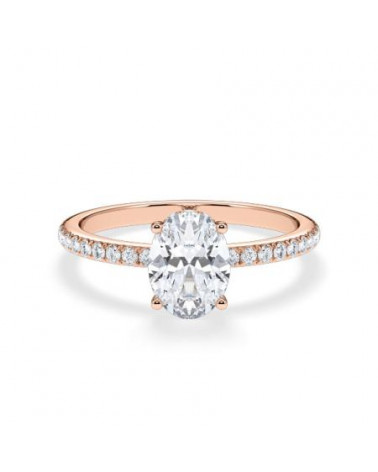 Lab-grown diamond hidden halo engagement rings