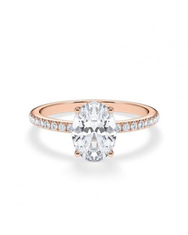 Anillos de compromiso halo con diamantes artificiales de laboratorio