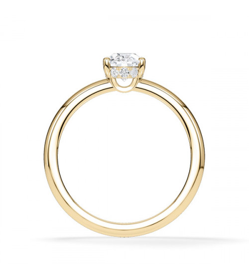 Solitarios compromiso en oro amarillo con lab diamond | Staring