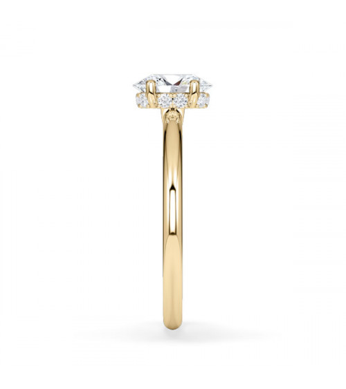 Solitarios compromiso en oro amarillo con lab diamond | Staring