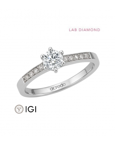 Anillo de compromiso entrelazado con diamantes artificiales | Staring