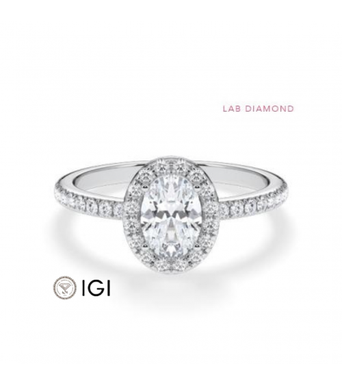 Halo engagement rings with lab-grown diamonds | Staring