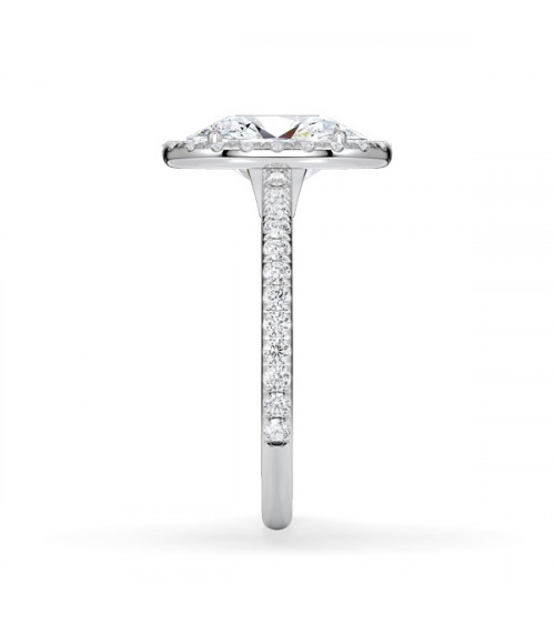 Anillos de compromiso halo con diamantes artificiales de laboratorio