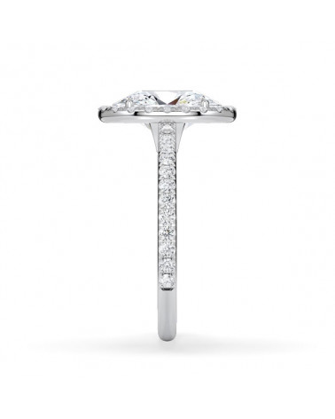 Anillos de compromiso halo con diamantes de laboratorio | Staring