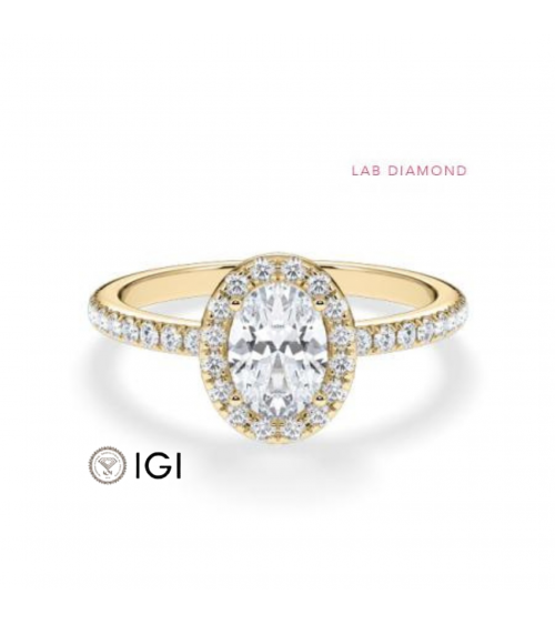 Halo Engagement Rings with Lab-Grown Diamonds | Staring