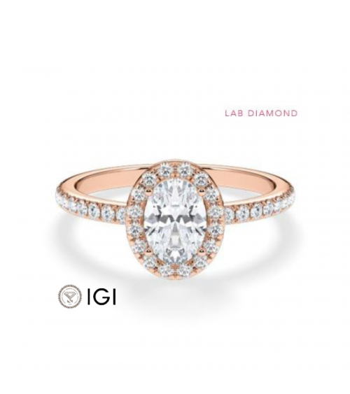 Anillos de pedida combinados con diamantes sintéticos | Staring