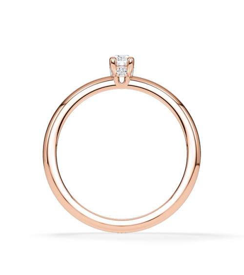 anillos pedida  en oro rosa con diamante natural | Staring